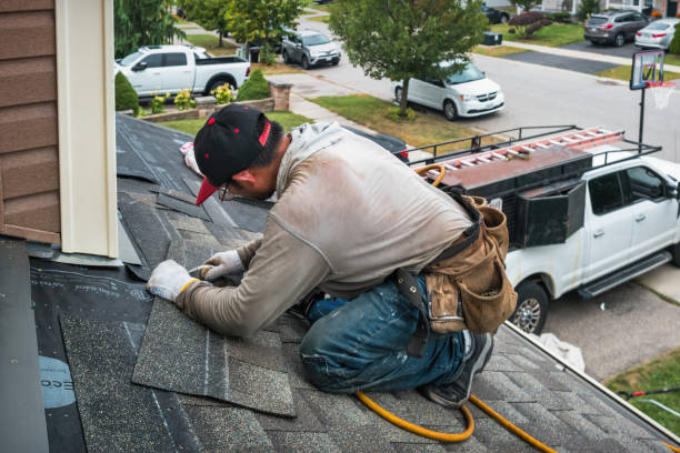 Professional Roof Replacement technician working in Bethune, CO